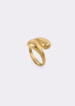 Brownie Bisutería*Anillo abierto gota Dorado