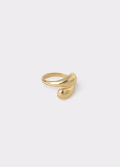Brownie Bisutería*Anillo abierto gota Dorado