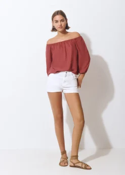 Brownie Camisas Y Blusas*Blusa manga larga lisa Teja