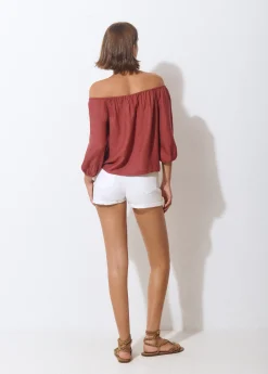 Brownie Camisas Y Blusas*Blusa manga larga lisa Teja