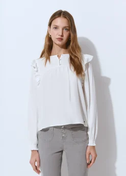 Brownie Camisas Y Blusas*Blusa manga volantes Crudo