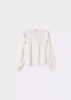 Brownie Camisas Y Blusas*Blusa manga volantes Crudo