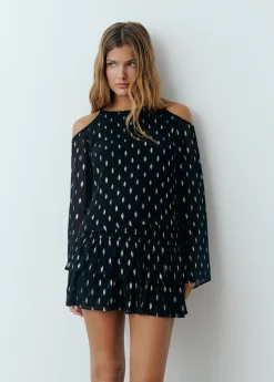Brownie Camisas Y Blusas|Total Look*Blusa offshoulder brillo Negro