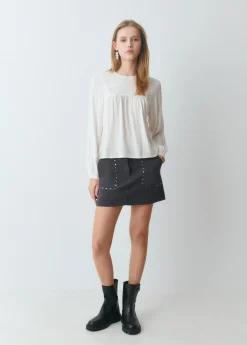 Brownie Camisas Y Blusas*Blusa pecherín smock Crudo