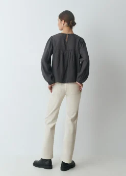 Brownie Camisas Y Blusas*Blusa pecherín smock Antracita