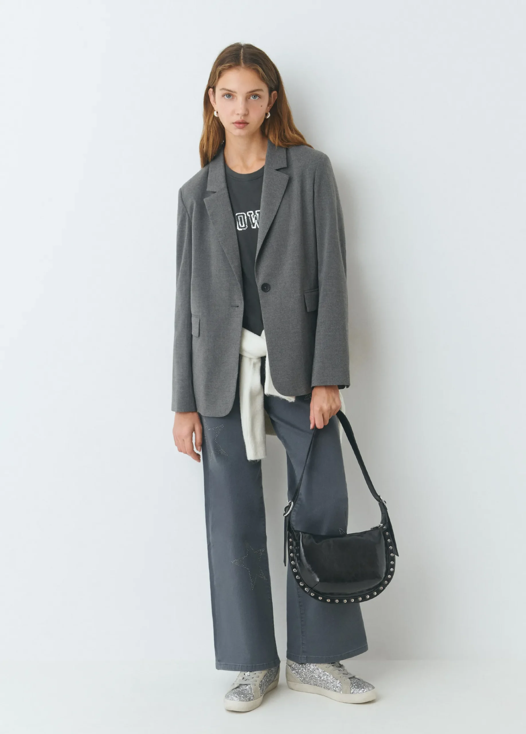 Brownie Bolsos*Bolso bandolera tachas Negro