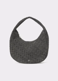 Brownie Bolsos*Bolso hombro piel trenzado Gris