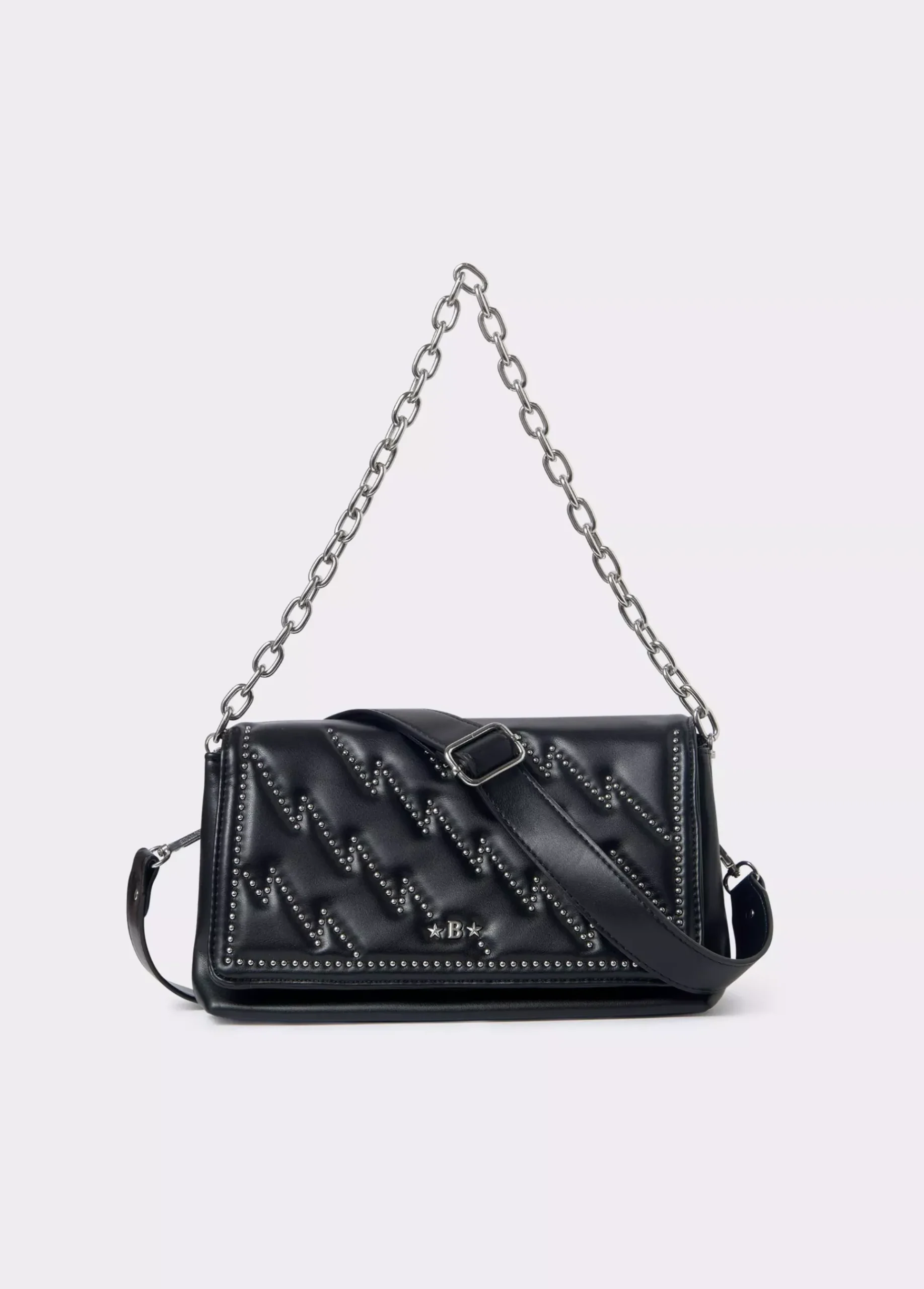 Brownie Bolsos*Bolso mediano solapa rayos Negro