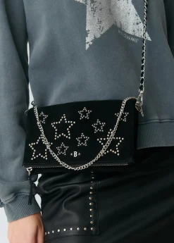 Brownie Bolsos*Bolso piel solapa estrellas Negro