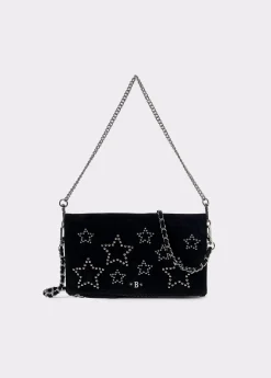 Brownie Bolsos*Bolso piel solapa estrellas Negro