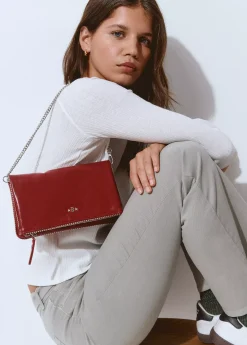 Brownie Bolsos*Bolso solapa bolitas Rojo