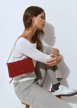 Brownie Bolsos*Bolso solapa bolitas Rojo