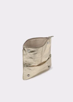 Brownie Bolsos*Bolso solapa laminado cadena gruesa Dorado