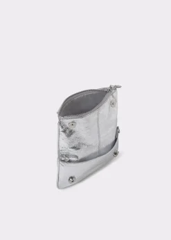 Brownie Bolsos*Bolso solapa mini laminado Plata