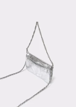 Brownie Bolsos*Bolso solapa mini laminado Plata