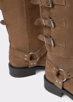 Brownie Zapatos*Bota alta piel hebillas Cuero