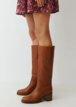 Brownie Zapatos*Bota gaucha piel tacón Cuero