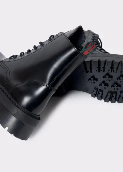 Brownie Zapatos*Bota piel acordonada Negro