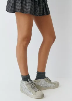 Brownie Zapatos*Botín deportivo glitter Plata