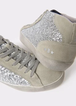 Brownie Zapatos*Botín deportivo glitter Plata