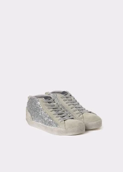 Brownie Zapatos*Botín deportivo glitter Plata