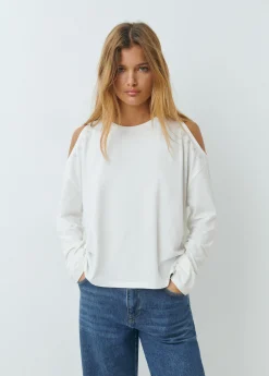 Brownie Camisetas Y Tops*Camiseta cut-out bordado estrellas