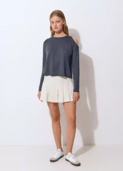 Brownie Camisetas Y Tops*Camiseta cut-out hombro Grisoscuro
