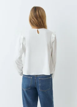 Brownie Camisas Y Blusas|Camisetas Y Tops*Camiseta estilo blusa con volante