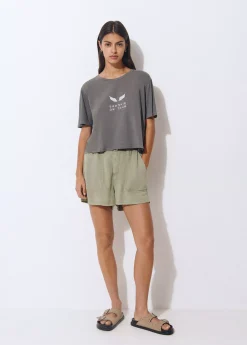 Brownie Camisetas Y Tops*Camiseta manga corta print trasero Gris