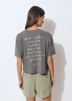 Brownie Camisetas Y Tops*Camiseta manga corta print trasero Gris