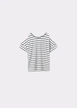 Brownie Camisetas Y Tops*Camiseta raya tejida cut-out hombro Crudo
