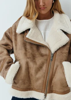 Brownie Abrigos Y Chaquetas*Cazadora doble faz efecto piel Camel