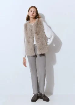 Brownie Abrigos Y Chaquetas|Chalecos*Chaleco efecto pelo Gris