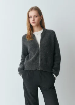 Brownie Jerséis|Punto*Chaqueta punto bomber Grismedio