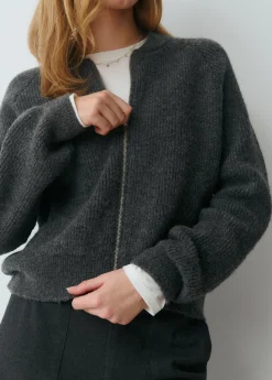 Brownie Jerséis|Punto*Chaqueta punto bomber Grismedio