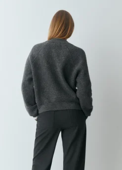 Brownie Jerséis|Punto*Chaqueta punto bomber Grismedio