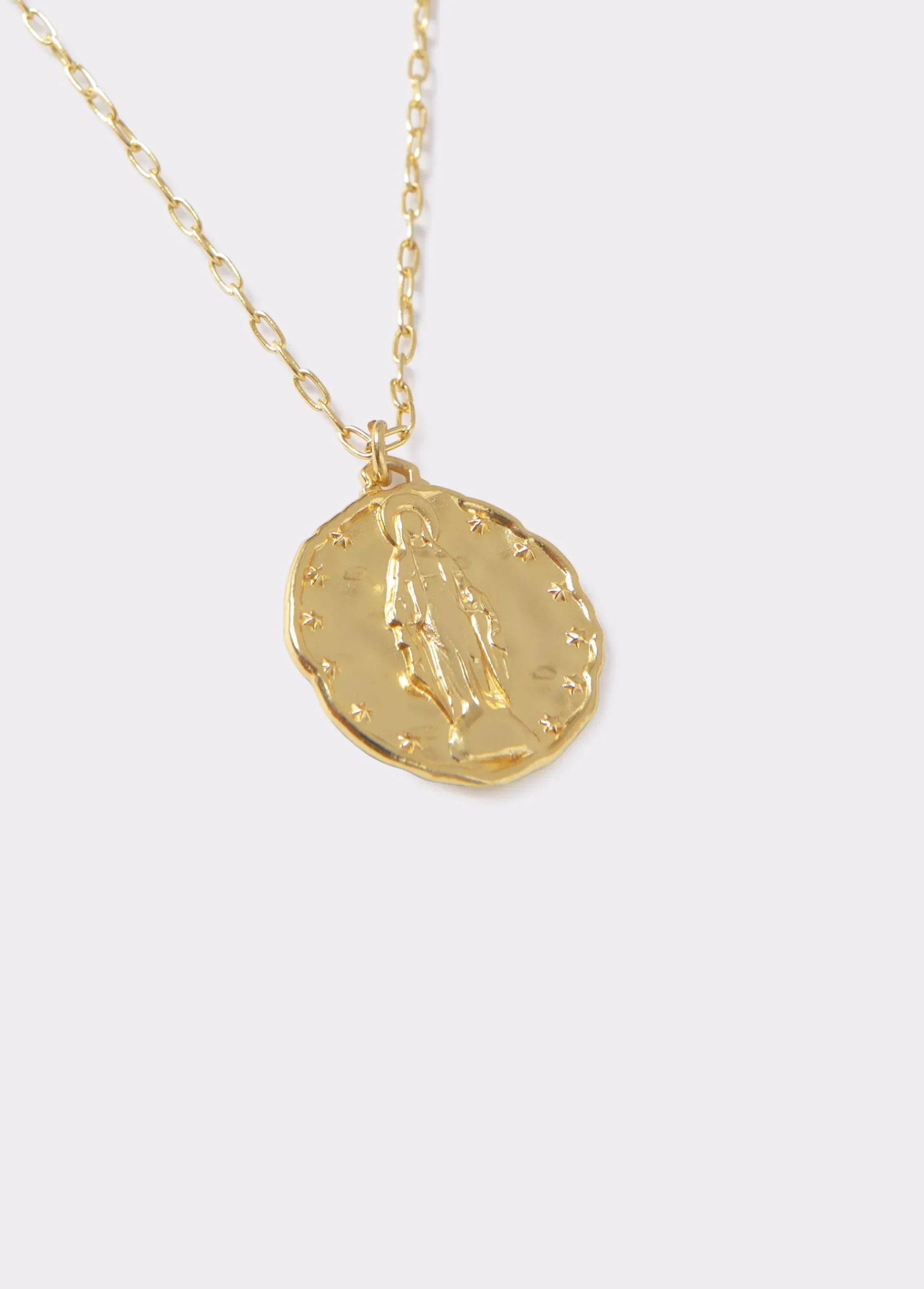 Brownie Bisutería*Collar virgen de los milagros Dorado