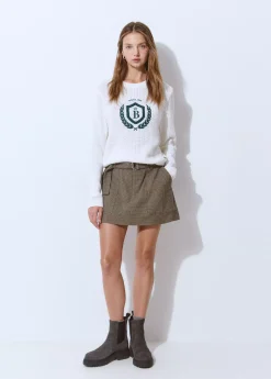Brownie Faldas|Total Look*Falda cuadritos mini Marron