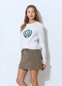 Brownie Faldas|Total Look*Falda cuadritos mini Marron