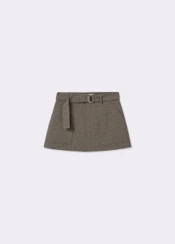 Brownie Faldas|Total Look*Falda cuadritos mini Marron