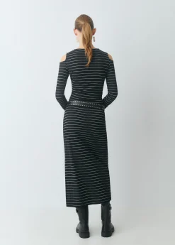 Brownie Faldas|Total Look*Falda midi raya lurex Negro
