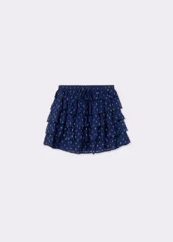 Brownie Faldas*Falda multivolantes brillo Azul