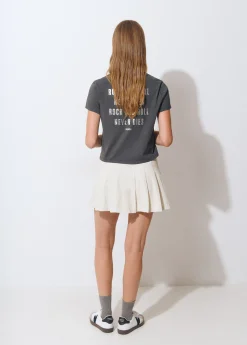 Brownie Faldas*Falda tablas eyelets Crudo