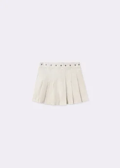 Brownie Faldas*Falda tablas eyelets Crudo