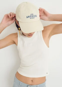 Brownie Gorras Y Gorros*Gorra algodón bordada Crudo