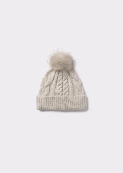 Brownie Gorras Y Gorros*Gorro trenza bola pelo Crudo