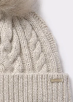 Brownie Gorras Y Gorros*Gorro trenza bola pelo Crudo