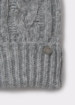 Brownie Guantes Y Mitones*Guantes trenza Gris