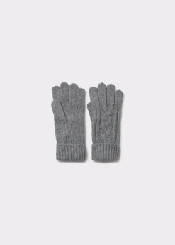 Brownie Guantes Y Mitones*Guantes trenza Gris
