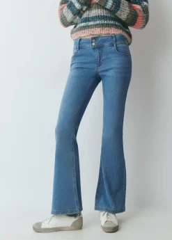 Brownie Jeans*Jeans campana cintura ancha Azulmedio